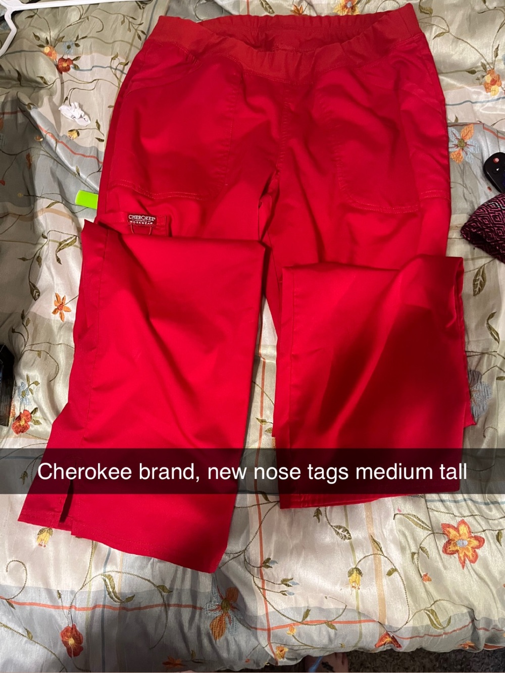 Cherokee Bright Red Women's Pull-On Joggers